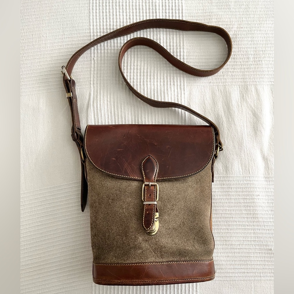 Vintage roots leather bucket bag